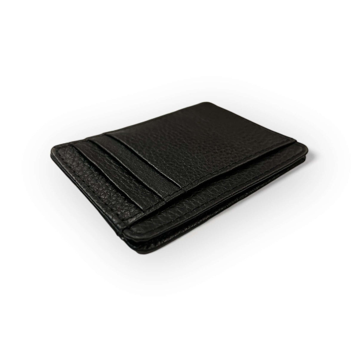 Noir Minimalist Leather Card Holder | 100 % Cow Leather | Back View | 7 Card Slots | 1 Cash Pocket