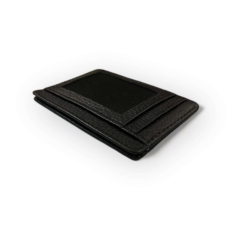 Noir Minimalist Leather Card Holder | 100 % Cow Leather | 7 Card Slots | 1 Cash Pocket
