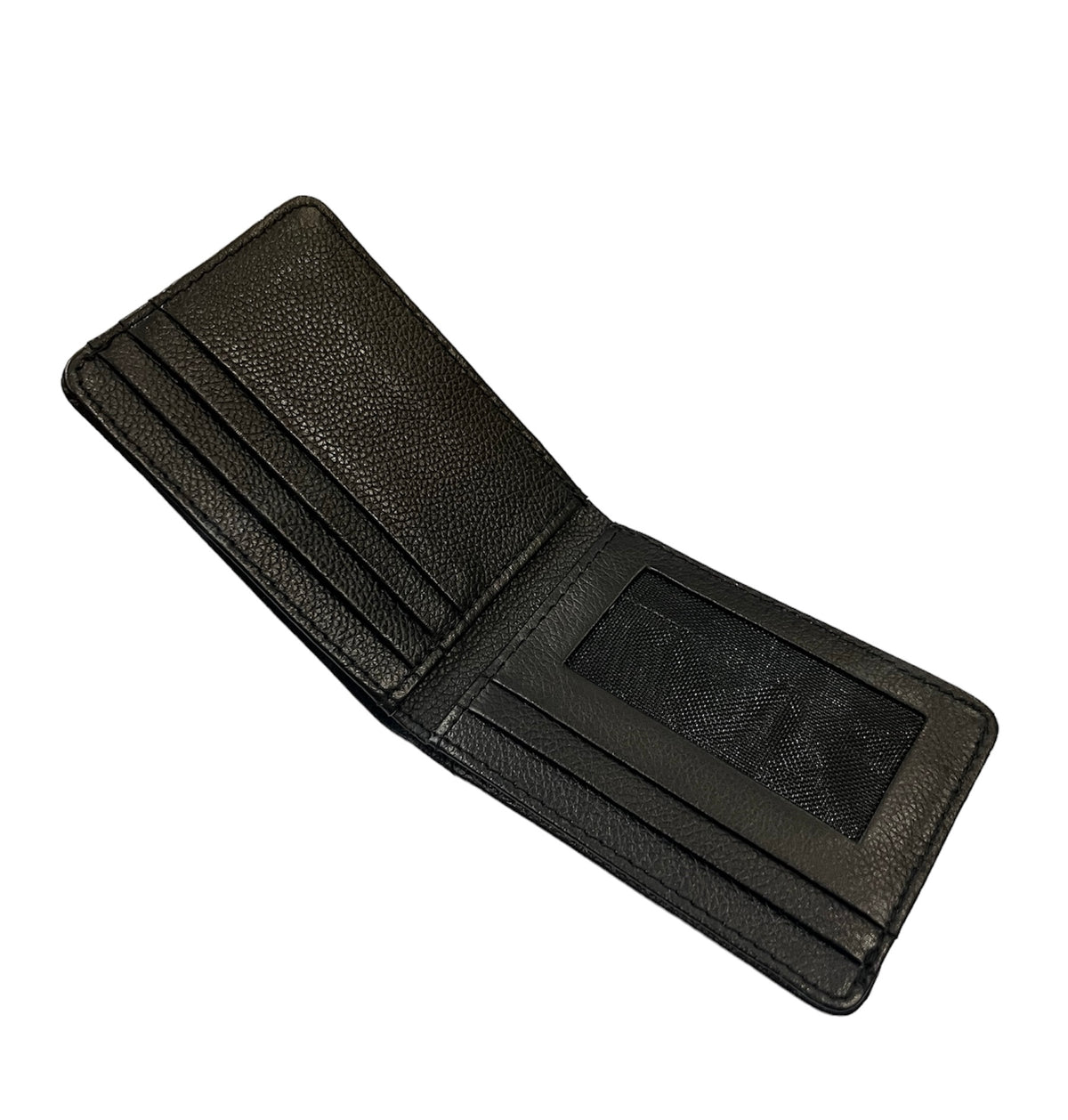  Ignite Sideways Leather Wallet | Cow Leather | Black Color | Inside View Bottom to Top | 1 Cash Pocket | 5 Card Slots | 1 Outer Pocket