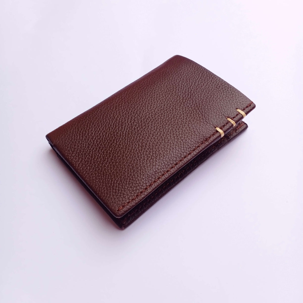 Fusin Upright Leather Wallet | Cow Leather | Real Time Angle Brown | 6 Card Slots | 1 Cash Pocket | 2 Inner Pockets