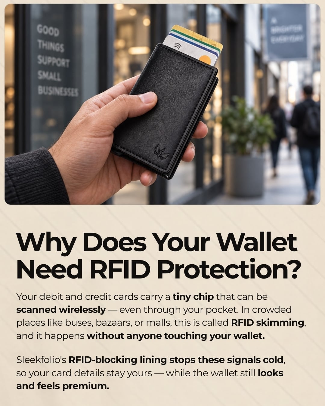 Sleekfolio RFID Cardholder - Premium PU Leather – image 3